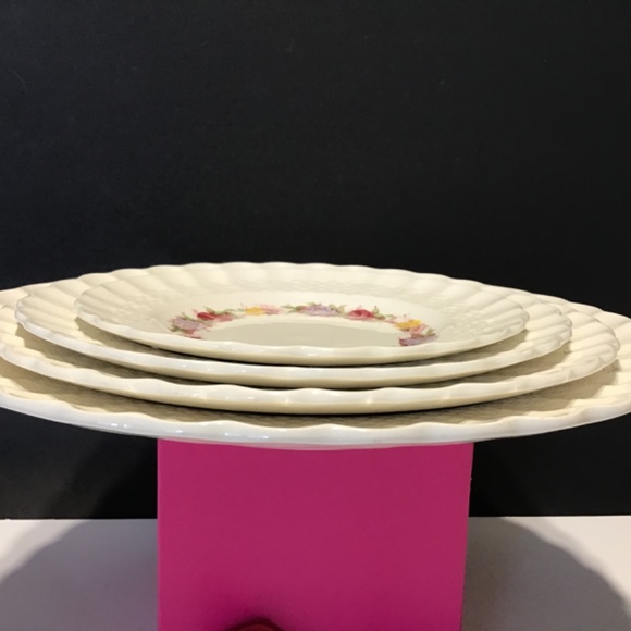 4 Spode Rose Briar Plates - Picture 5 of 9